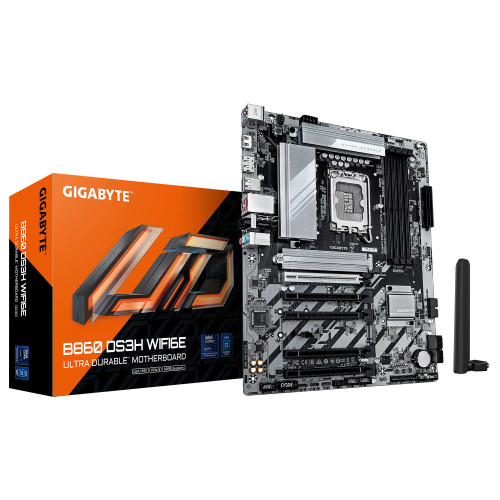 GIGABYTE Intel® B860 Chipset for LGA 1851; 4x DDR5; 2x M2; HDMI/DP ; ATX. - RCN - GA-B860-DS3H-WIFI6E GIGABYTE Intel® B860 Chipset for LGA 1851; 4x DDR5; 2x M2; HDMI/DP ; ATX. - RCN - GA-B860-DS3H-WIFI6E