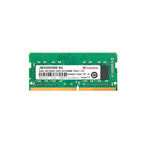TRANSCEND 8GB DDR4 3200MHZ SO-DIMM 1Rx8 1Gx8 CL22 1.2V - RCN - JM3200HSB-8G TRANSCEND 8GB DDR4 3200MHZ SO-DIMM 1Rx8 1Gx8 CL22 1.2V - RCN - JM3200HSB-8G