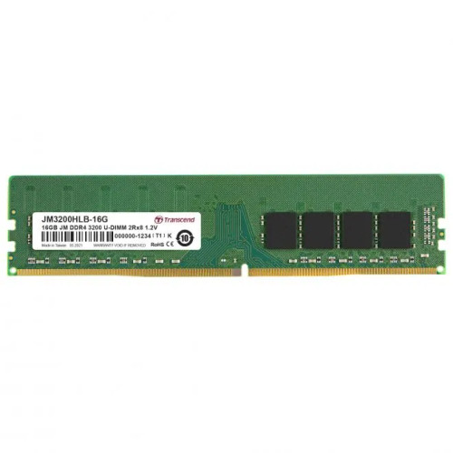 TRANSCEND JET MEMORY 16GB DDR4-3200 DESKTOP U-DIMM 2RX8 CL22 - RCN - JM3200HLB-16G TRANSCEND JET MEMORY 16GB DDR4-3200 DESKTOP U-DIMM 2RX8 CL22 - RCN - JM3200HLB-16G