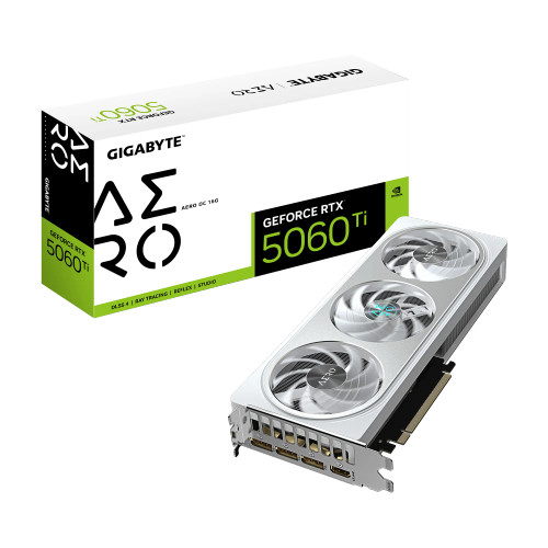 GIGABYTE nVidia GeForce RTX 5060Ti AERO OC 16G - 16GB GDDR7; 128-Bit Memory Bus; 1x HDMI; 3x DisplayPort . - RCN - GV-N506TAERO OC-16GD GIGABYTE nVidia GeForce RTX 5060Ti AERO OC 16G - 16GB GDDR7; 128-Bit Memory Bus; 1x HDMI; 3x DisplayPort . - RCN - GV-N506TAERO OC-16GD