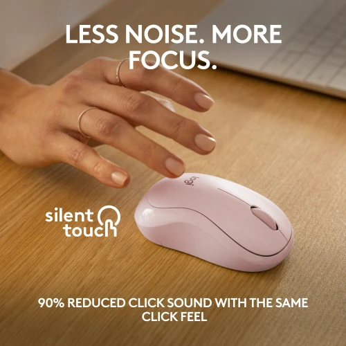 Logitech M240, Ambidextrous, Bluetooth, Pink