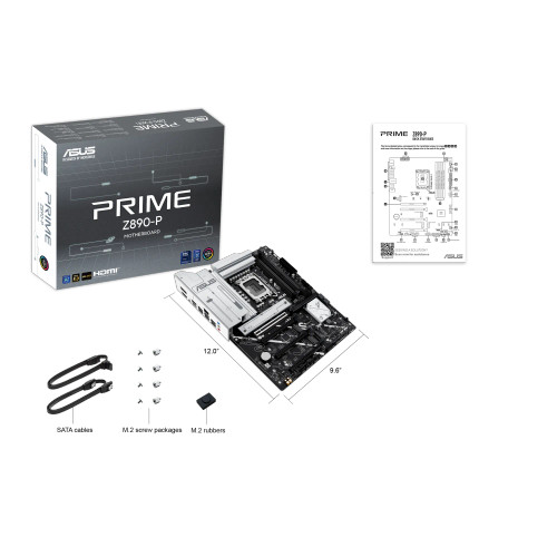 ASUS Motherboard/LGA1851/DDR5/4xDIMM/Max.256GB/1xDP/1xHDMI/1xType-C/1xPCIe5x16(x16)/1xPCIe4x16(x1)/2xPCIe4x16(x4)/4xM.2/ - RCN - ASUS PRIME Z890-P ASUS Motherboard/LGA1851/DDR5/4xDIMM/Max.256GB/1xDP/1xHDMI/1xType-C/1xPCIe5x16(x16)/1xPCIe4x16(x1)/2xPCIe4x16(x4)/4xM.2/ - RCN - ASUS PRIME Z890-P