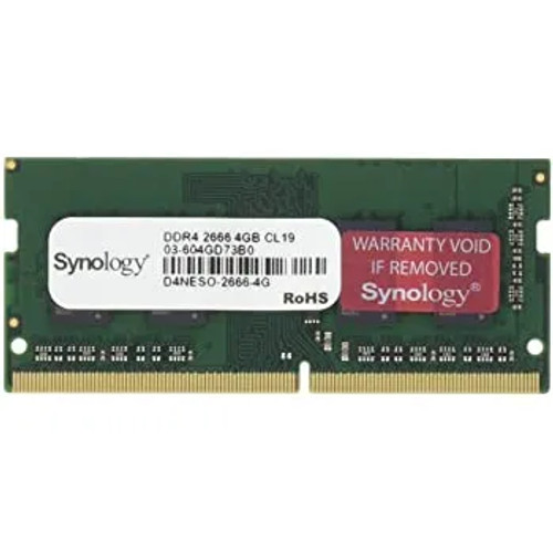 4GB DDR4 RAM Module (DDR4-2666 SO-DIMM) for: RS820RP+; RS820+; DS720+; DS420+; DS2419+; DS1819+; DVA3219; DS1618+ - RCN - D4NESO-2666-4G 4GB DDR4 RAM Module (DDR4-2666 SO-DIMM) for: RS820RP+; RS820+; DS720+; DS420+; DS2419+; DS1819+; DVA3219; DS1618+ - RCN - D4NESO-2666-4G