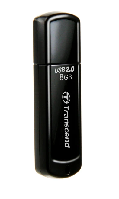 Transcend JetFlash elite JetFlash 350 8GB, 8 GB, USB Type-A, 2.0, Cap, 8.5 g, Black