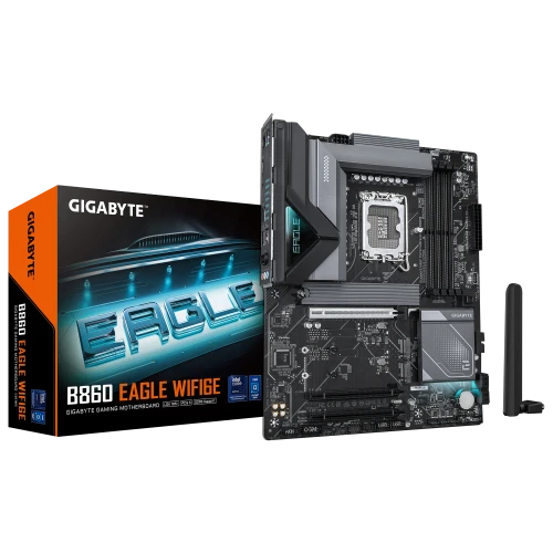GIGABYTE Intel® B860 Chipset for LGA 1851; 4x DDR5; 3x M2; HDMI/DP ; ATX. 