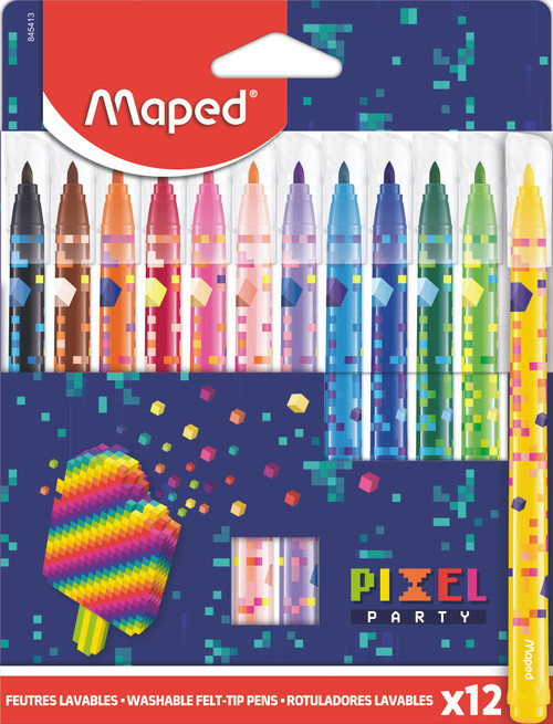 MAPED Pixel Felt Tip Pens 12's-845413