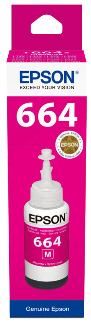 Epson T6643 Ecotank Magenta ink bottle (70ml). 7500 pages @ 5% coverage