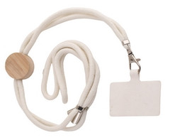 Bamboo Disc Cotton Cell Phone Holder - GSR - P2795C