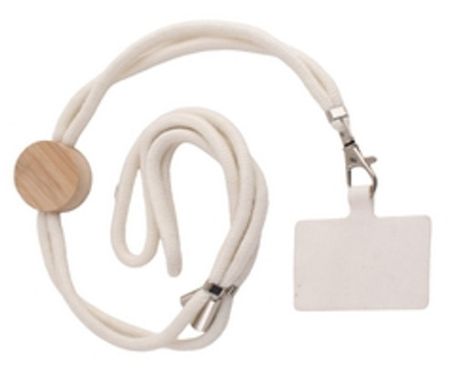 Bamboo Disc Cotton Cell Phone Holder - GSR -P2795C Bamboo Disc Cotton Cell Phone Holder - GSR -P2795C
