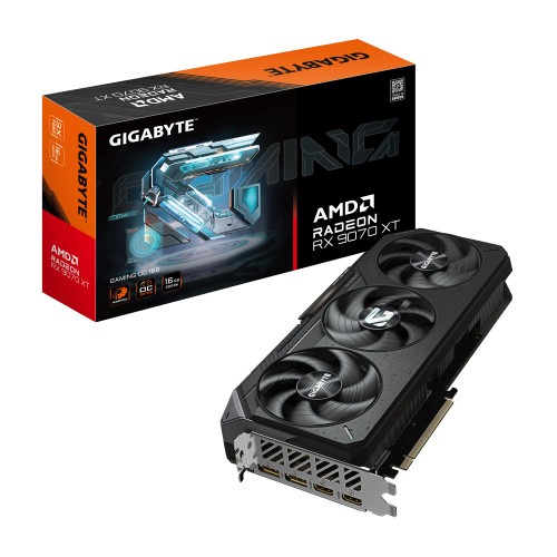 GIGABYTE Radeon RX 9070 XT GAMING OC 16G Graphics Card - 16GB GDDR6, 256bit, PCI-E 5.0, 3060 MHz Core Clock, 2 x DisplayPort, 2 x HDMI, GV-R9070XTGAMING OC-16GD, Radeon RX 9070 XT, 16 GB, GDDR6, 256 bit, 20000 MHz, PCI Express 5.0 GIGABYTE Radeon RX 9070 XT GAMING OC 16G Graphics Card - 16GB GDDR6, 256bit, PCI-E 5.0, 3060 MHz Core Clock, 2 x DisplayPort, 2 x HDMI, GV-R9070XTGAMING OC-16GD, Radeon RX 9070 XT, 16 GB, GDDR6, 256 bit, 20000 MHz, PCI Express 5.0