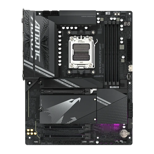 GIGABYTE Aorus AMD X870 Chipset for AMD AM5; 4x DDR5; 4x M2; 2x HDMI (1x Front)/2 x USB4® USB Type-C®; ATX. 
