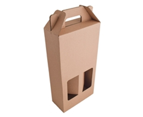 Kraft Double 750ml Wine Bottle Gift Box - GSR -P2798N Kraft Double 750ml Wine Bottle Gift Box - GSR -P2798N