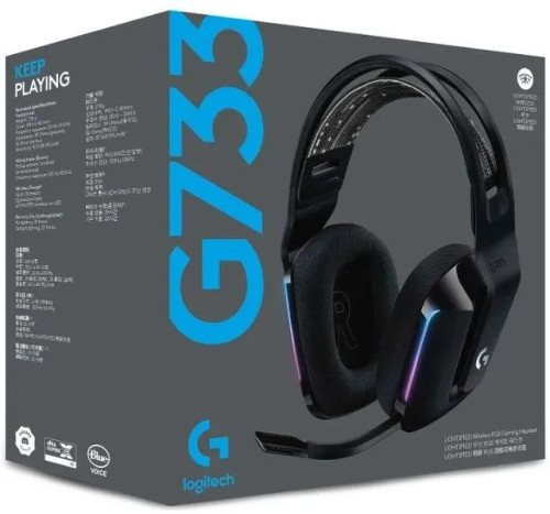 Logitech G733 LIGHTSPEED WIRELESS HEADSET BLK - Lightspeed Wireless and Lightweight; Full Spectrum Lightsync RGB; . - RCN - LOGI G733 981-000864 Logitech G733 LIGHTSPEED WIRELESS HEADSET BLK - Lightspeed Wireless and Lightweight; Full Spectrum Lightsync RGB; . - RCN - LOGI G733 981-000864