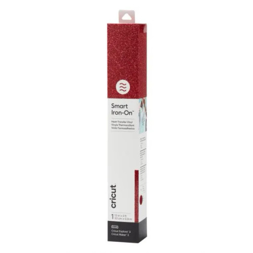 Cricut Smart Iron-On, Heat transfer vinyl roll, Red, Monochromatic, Glitter, 330 mm, 900 mm Cricut Smart Iron-On, Heat transfer vinyl roll, Red, Monochromatic, Glitter, 330 mm, 900 mm