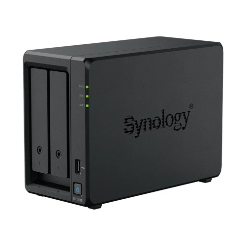 Synology DS725+ 2 Bay NAS AMD Ryzen R1600 2C CPU 4 GB DDR4 ECC SODIMM (2 RAM slots) 1 x RJ-45 1GbE 1 x RJ-45 2.5GbE