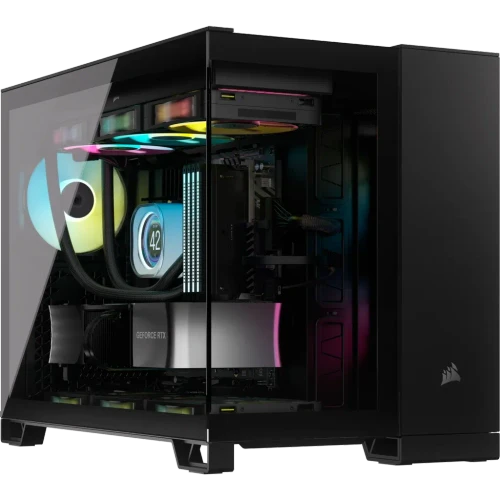 Corsair 2500X, Midi Tower, PC, Black, ATX, 18 cm, 40 cm
