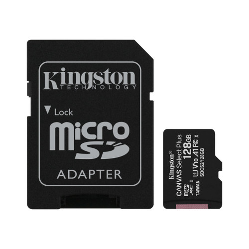 Kingston Canvas Select Plus MicroSD Memory Card 128GB - TAR - SDCS3/128GB Kingston Canvas Select Plus MicroSD Memory Card 128GB - TAR - SDCS3/128GB
