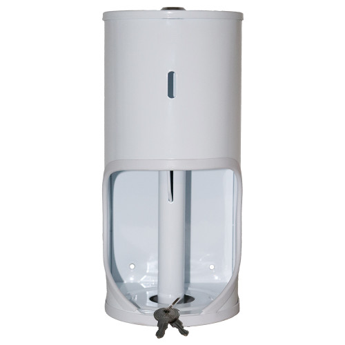 Janitorial TR2 Toilet Roll Holder Lockable - Mild Steel White - JA0508A Janitorial TR2 Toilet Roll Holder Lockable - Mild Steel White - JA0508A