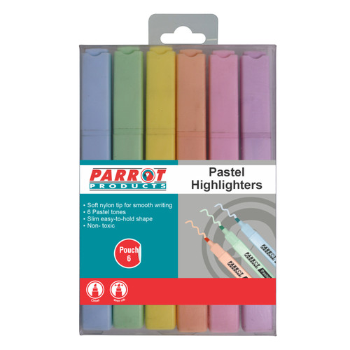 Marker Highlighter Pastel Assorted Pouch 6 - PH0606A Marker Highlighter Pastel Assorted Pouch 6 - PH0606A