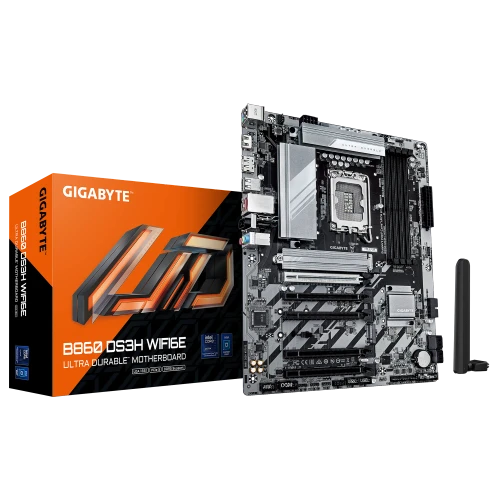 GIGABYTE Intel® B860 Chipset for LGA 1851; 4x DDR5; 2x M2; HDMI/DP ; ATX. 