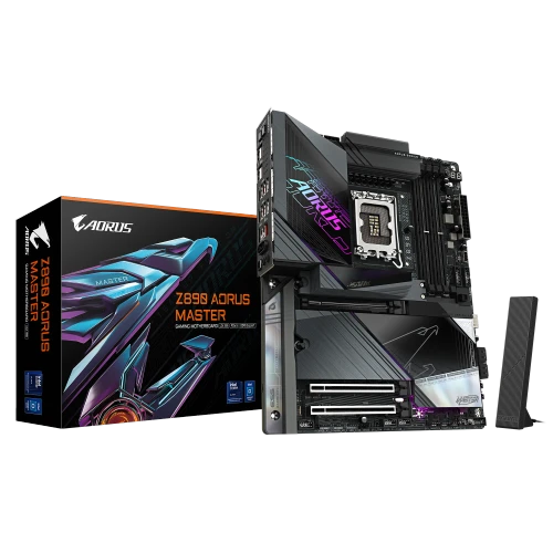 GIGABYTE Intel® Z890 Chipset for LGA 1851; 4x DDR5; 5x M2; 2xUSB4® USB Type-C®/HDMI (Front); ATX. 