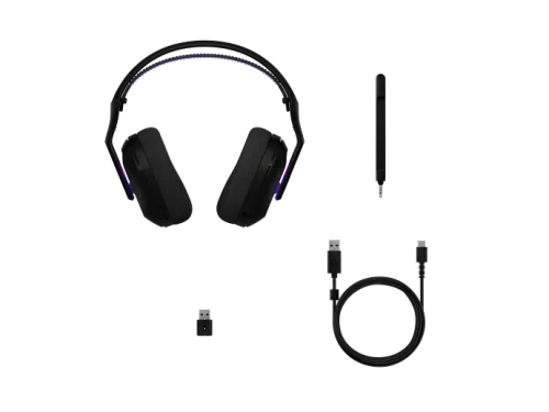 Wireless Gaming Headset with LIGHTSYNC RGB |  2.4GHZ Detachable Mic - White|USB-A LIGHTSPEED Wireless Receiver |  Wired USB-A US