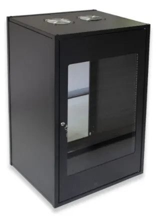 RCT Cabinet Wallmount PC 20U 600Wx450D; Glass Door;50kg load
