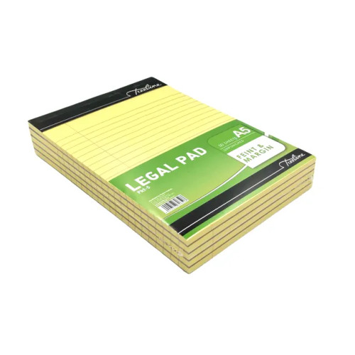 TREELINE A4 Legal Pad 50 Page Pack of 5 TREELINE A4 Legal Pad 50 Page Pack of 5