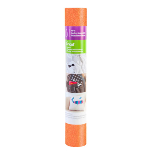 2003260 - 1 roll 12" x 19" (30 cm x 48 cm) in Fluorescent Orange Ideal for T-shirts, team or club wear, bags, aprons, home decor, and more! Use with all Cricut® cutting machines