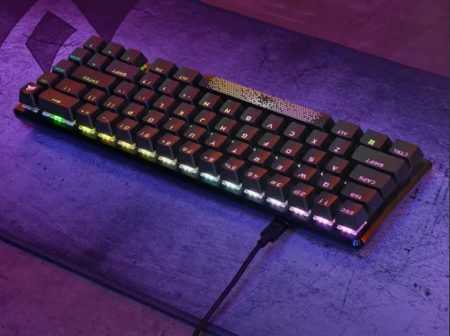 Corsair K65 PRO MINI, Wired, USB, Opto-mechanical key switch, QWERTY, RGB LED, Black Corsair K65 PRO MINI, Wired, USB, Opto-mechanical key switch, QWERTY, RGB LED, Black