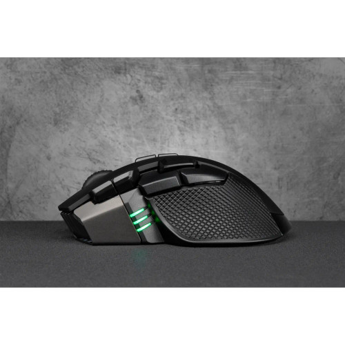 Corsair IronClaw RGB, Right-hand, Optical, RF Wireless + Bluetooth + USB Type-A, 18000 DPI, Black