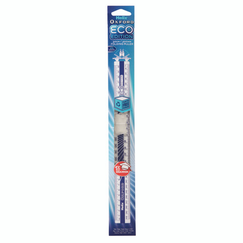 HELIX OXFORD Cyber Eco 30cm Folding Ruler – Light Blue-H011619