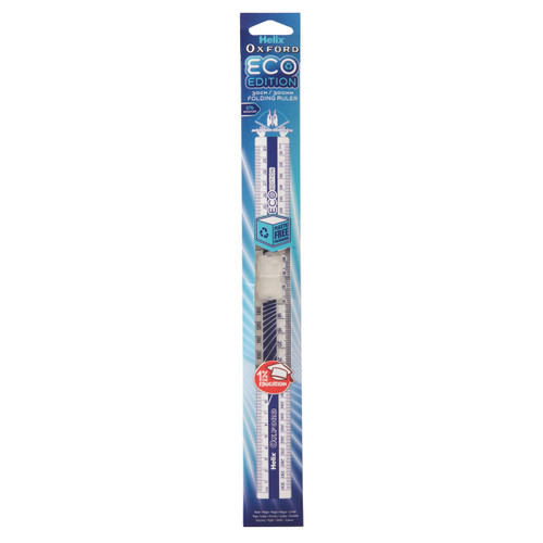 HELIX OXFORD Cyber Eco 30cm Folding Ruler – Light Blue-H011619