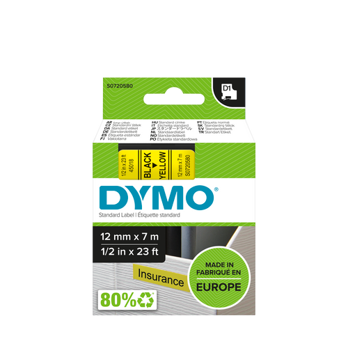 DYMO D1 Labelling Tape -  Removable Polyester - Blue on White - 24mmx7m-DS0720940