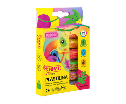 JOVI Plastilina Modelling Clay 6x15g - Neon-JOV90-6F
