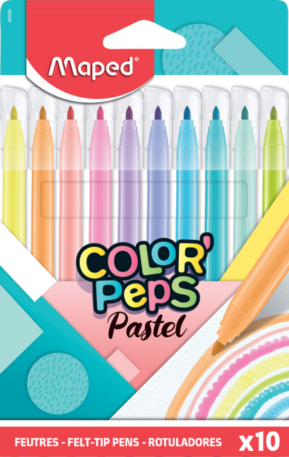 MAPED PASTEL Felt Pens 10's-845469