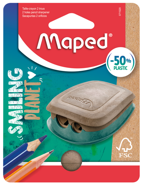 MAPED PLANET Sharpener 2Hole Pulse FSC - Card-071520FM