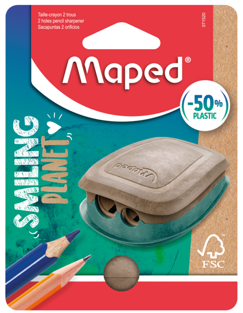 MAPED PLANET Sharpener 2Hole Pulse FSC - Card-071520FM