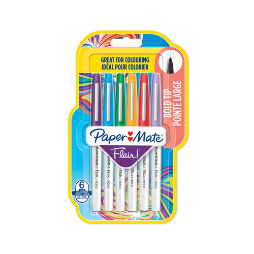 PAPER MATE Flair Bold Felt Tip 1.0mm 6's-NS2138472