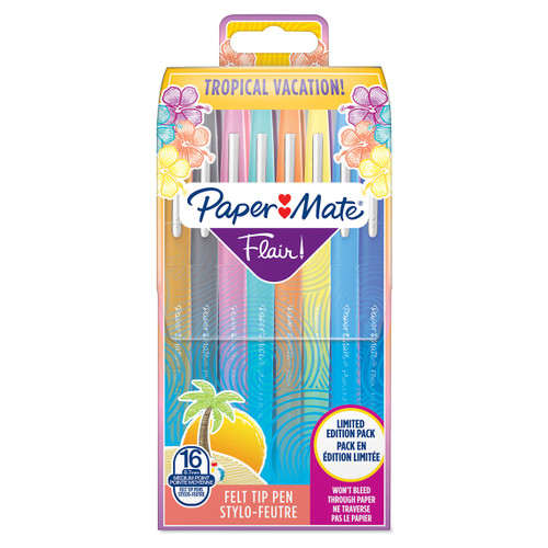 PAPER MATE Flair Tropical Medium 0.7mm 16's-NS2061396