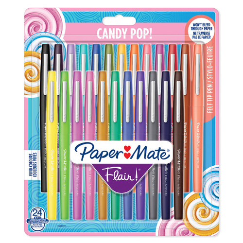 PAPER MATE Flair Candy Pop Medium 0.7mm 24's-NS1985617