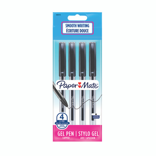 PAPER MATE Jiffy Gel Capped 0.5mm Black 4's-NS2084415