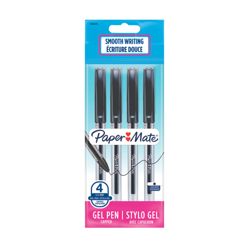 PAPER MATE Jiffy Gel Capped 0.5mm Black 4's-NS2084415