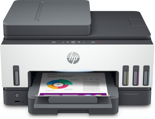 HP Smart Tank 790-Print, Scan, Copy and fax-up to:15/9 ppm; Automatic duple; Automatic Document Feeder (ADF); 250-Sheets - TAR - 4WF66A-TAR