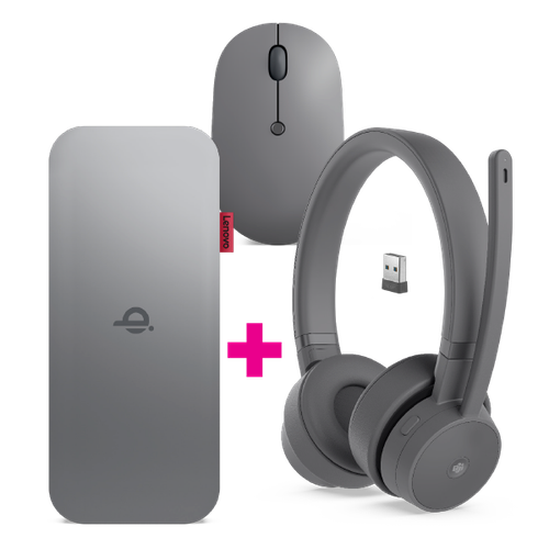 Lenovo Go Wired ANC Headset AND Lenovo Go Wireless Mobile Power Bank 10000 mAh AND Lenovo Go USB-C Wireless Mouse - Bund - TAR - 4XD1C99223-PROMO-TAR