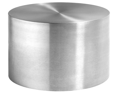 Drum coffee table  400DIA X 450HIGH BRUSHED STAINLESS STEEL