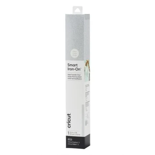 Cricut Smart Iron-On Glitter, Heat transfer vinyl roll, Silver, Monochromatic, Glitter, 330 mm, 900 mm