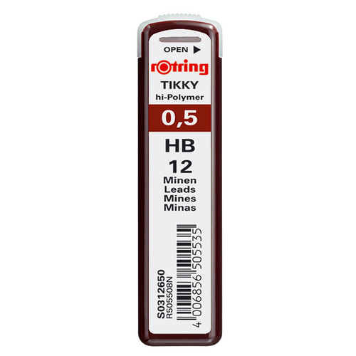 rOtring Polymer Leads 0.5mm HB-RS0312650 rOtring Polymer Leads 0.5mm HB-RS0312650