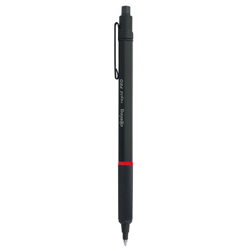 rOtring Rapidpro Matte Black Ball Pen Medium - Blue Ink-R1904292
