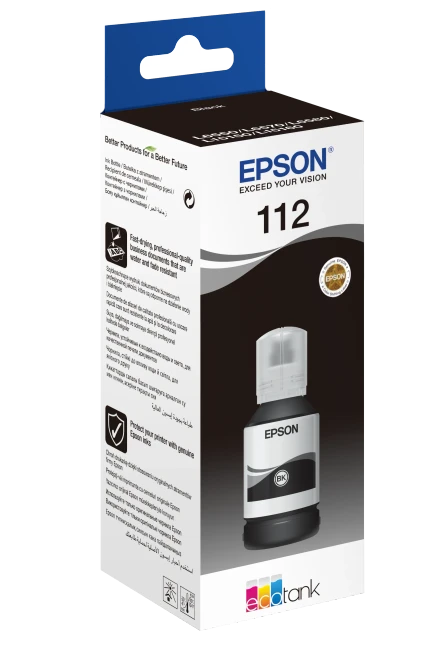 Epson EcoTank 112, Black, Epson, L5160, L5150, 7500 pages, 127 ml, 1 pc(s)